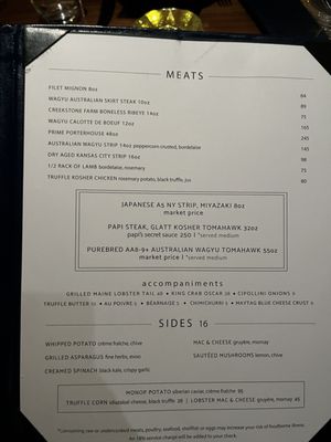 Menu photo 8 Papi Steak Miami Beach Miami Beach, FL