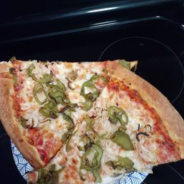 Pizza with peppers & onions