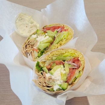 Greek Street Grill - Aforementioned, fist sized Veggie Wrap halves - Greek Near Me - Riverside, California
