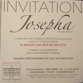 Artclub - Exposition viewing of Josepha ceuvres recentes - Art Galleries Near Me - Paris, 75