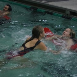 North Star Aquatic Safety Instruction - Learning to perform rescues at Carroll ISD Natatorium