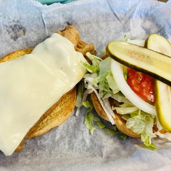 The Boardwalk Grill - Grouper sandwhich with American cheese - Seafood Near Me - Madeira Beach, Florida The Boardwalk Grill - Grouper sandwhich with American cheese - Seafood Near Me - Madeira Beach, Florida