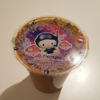 Frostea - Large milk tea with chocolate and iced mocha flavors and lemongrass jelly as a topping. Hella delicious! - Bubble Tea Near Me - San Francisco, California