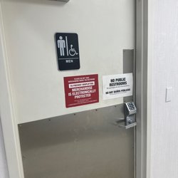 Burlington - Restrooms closed