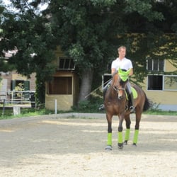 Reitsportzentrum Freudenau ASKÖ - Flori mit Trainer der Spanischen Hofreitschule