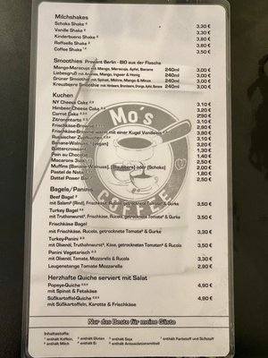 Menu photo 1 Mo's Coffee Berlin, BE