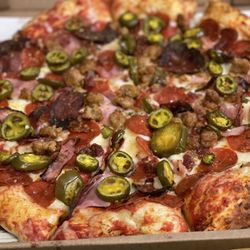 Taranto's Pizzeria - Meaty Lovers with added Jalapeños. Fantastic once again!