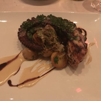 Marea - Polipo (grilled octopus, smoked potatoes, radish pickled red onions, chilies, tonnato) - Italian Near Me - New York, New York