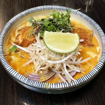 Kin Long Beach - Salmon Curry Noodle - Thai Near Me - Long Beach, California Kin Long Beach - Salmon Curry Noodle - Thai Near Me - Long Beach, California