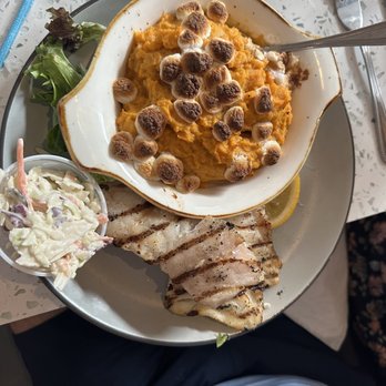 The Boathouse - Mahi w/ sweet potatoes - Seafood Near Me - Saint Johns, Florida