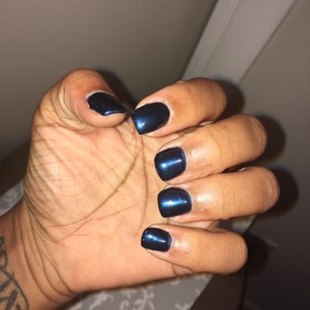 Tracy Nails - This is suppose to be metallic blue squared overlay nails. Nail Technician: Tracy - Nail Salons Near Me - Fort Washington, Maryland Tracy Nails - This is suppose to be metallic blue squared overlay nails. Nail Technician: Tracy - Nail Salons Near Me - Fort Washington, Maryland