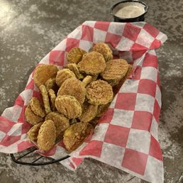 Gluten free fried pickles!