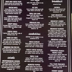 The Growing Concern - Menu 1
