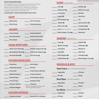 Minami Sushi - All You Can Eat Menu Side 1 - Asian Fusion Near Me - Southbury, Connecticut Minami Sushi - All You Can Eat Menu Side 1 - Asian Fusion Near Me - Southbury, Connecticut