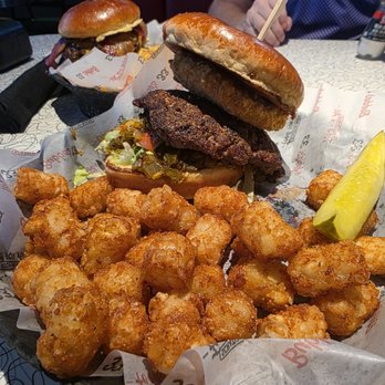 Bubba's 33 - Spicy Habanero burger w/regular tots (I know...boring right ) - American Near Me - San Antonio, Texas Bubba's 33 - Spicy Habanero burger w/regular tots (I know...boring right ) - American Near Me - San Antonio, Texas