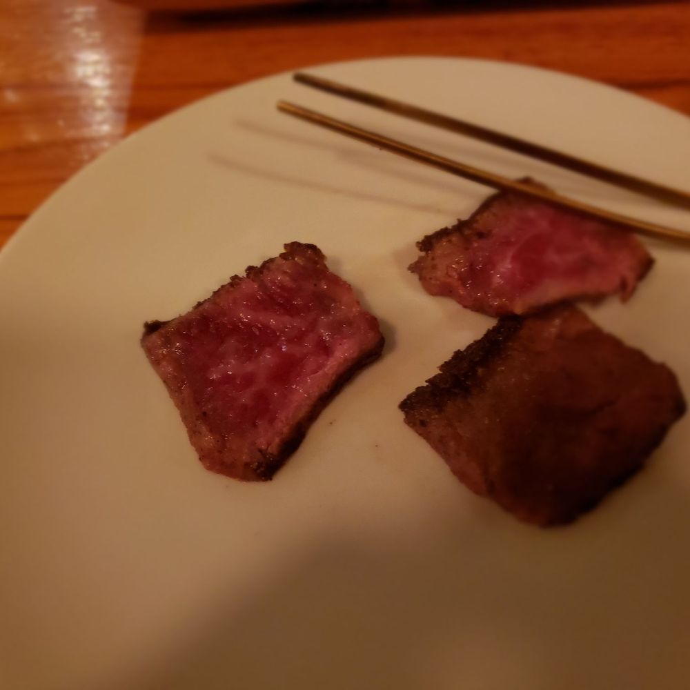 Bos Taurus - A5 waygu new york...ate some already - Steakhouses Near Me - Bend, Oregon