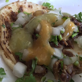 Tacos Estilo Guadalajara - Taco de Cachete with drizzling of habanero and green salsa. - Mexican Near Me - Downey, California Tacos Estilo Guadalajara - Taco de Cachete with drizzling of habanero and green salsa. - Mexican Near Me - Downey, California