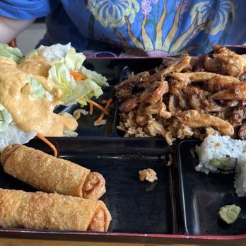 Mr Teriyaki - Bento plate chicken &Beef with Fried Rice. Sides are 2 egg rolls, 2 Gaza, 4 California roll and side salad. - Japanese Near Me - San Antonio, Texas Mr Teriyaki - Bento plate chicken &Beef with Fried Rice. Sides are 2 egg rolls, 2 Gaza, 4 California roll and side salad. - Japanese Near Me - San Antonio, Texas