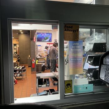 McDonald's - Drive thu where worker takes money then sorts food and French fries without washing their hands - Fast Food Near Me - Ladera Ranch, California
