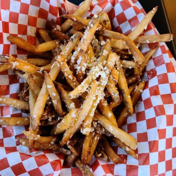 Town Hall Burger and Beer - Truffle oil & parmesan fries - Burgers Near Me - Raleigh, North Carolina Town Hall Burger and Beer - Truffle oil & parmesan fries - Burgers Near Me - Raleigh, North Carolina