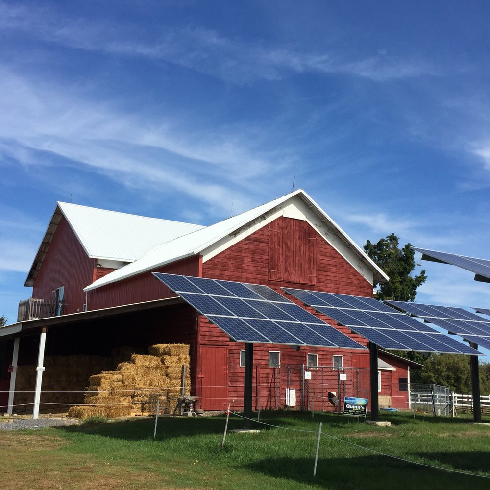 Sand Flats Orchard - a red barn with solar panels on the roof - Farms Near Me - Fonda, New York Sand Flats Orchard - a red barn with solar panels on the roof - Farms Near Me - Fonda, New York