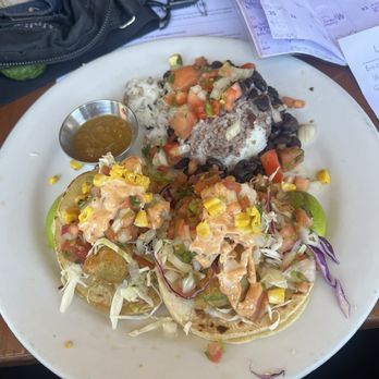 Canoe House - 2 Avo Taco plate w rice n beans - Hawaiian Near Me - South Pasadena, California
