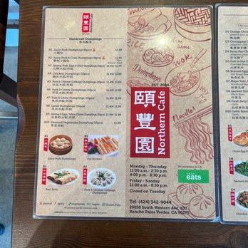 Northern Cafe - Menu - May/23 - Chinese Near Me - Rancho Palos Verdes, California Northern Cafe - Menu - May/23 - Chinese Near Me - Rancho Palos Verdes, California