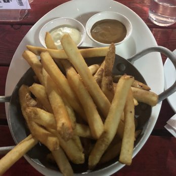 Nue - Fries with a garlic Mayo and peanut sauce - Tapas/Small Plates Near Me - Seattle, Washington
