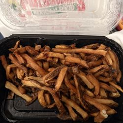 These fries tasted like they were cooked in old oil. Gross to even eat and I ended up throwing them.