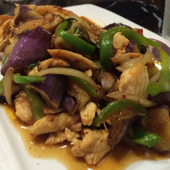 Chaba Thai Kitchen - Basil Eggplant w/Chicken and rice. I'm craving just posting about it. - Thai Near Me - San Diego, California Chaba Thai Kitchen - Basil Eggplant w/Chicken and rice. I'm craving just posting about it. - Thai Near Me - San Diego, California
