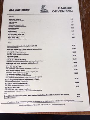 Menu photo 5 Haunch Of Venison Salisbury, WIL Menu photo 5 Haunch Of Venison Salisbury, WIL