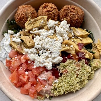 Hummus Republic - My bowl creation - Mediterranean Near Me - Goleta, California Hummus Republic - My bowl creation - Mediterranean Near Me - Goleta, California