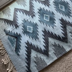 Tierra Antigua - I think they are far too beautiful for the floor, but the weavers insist that they are heavy duty enough to walk on.