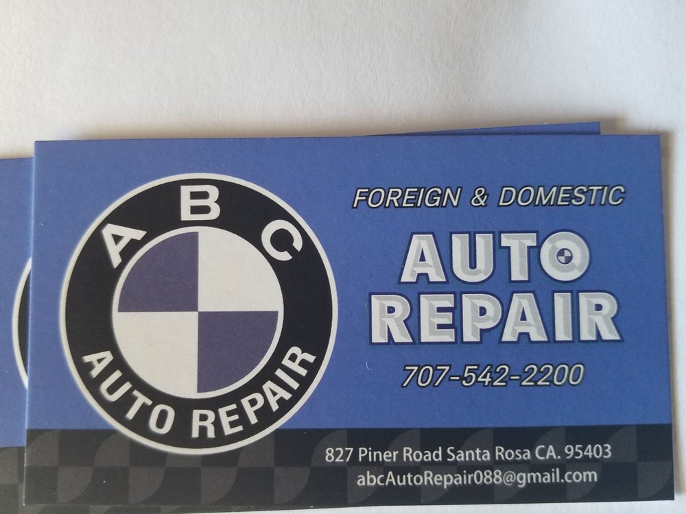 ABC AUTO REPAIR Updated September 2024 28 Reviews 827 Piner Rd, Santa Rosa, California