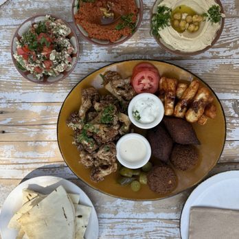 Mazahr Lebanese Kitchen - Hot Mezza Sampler and Cold Mezza Sampler - Lebanese Near Me - Vancouver, British Columbia Mazahr Lebanese Kitchen - Hot Mezza Sampler and Cold Mezza Sampler - Lebanese Near Me - Vancouver, British Columbia