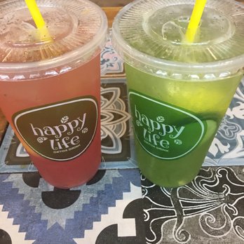 Happy Life - Watermelon and cucumber on the left and lemon cucumber on the right: both light and refreshing. - Juice Bars & Smoothies Near Me - Angeles City, PAM
