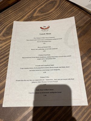 Menu photo 5 The Gap Café by Perini Ranch Buffalo Gap, TX