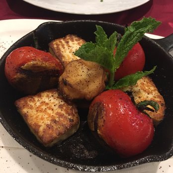 Nargis Cafe - Grilled hallumi and tomatoes. - Middle Eastern Near Me - Brooklyn, New York Nargis Cafe - Grilled hallumi and tomatoes. - Middle Eastern Near Me - Brooklyn, New York