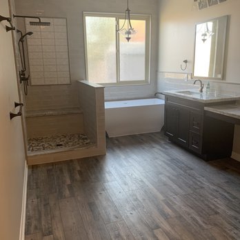 JMJ Remodeling Experts - Shower, bath and flooring after renovation - General Contractors Near Me - Ontario, California