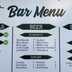 Cannery Lane Cantina - Food and drink menus.