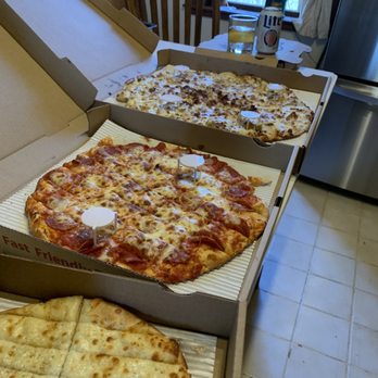 Sarah's Pizza - Med cheese stick, Med pepperoni and a Lrg Chicken bacon ranch - Pizza Near Me - West Alexandria, Ohio Sarah's Pizza - Med cheese stick, Med pepperoni and a Lrg Chicken bacon ranch - Pizza Near Me - West Alexandria, Ohio