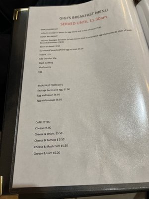 Menu photo 1 gigis Weymouth, DOR