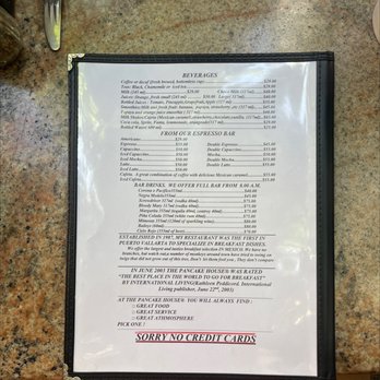 The Pancake House - Menu - Desserts Near Me - Puerto Vallarta, JAL The Pancake House - Menu - Desserts Near Me - Puerto Vallarta, JAL