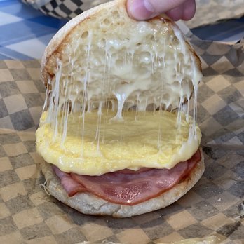 Zoom Zoom Espresso - Ham, egg and cheese on English Muffin. Hot and schmelty! - Coffee & Tea Near Me - Bellingham, Washington