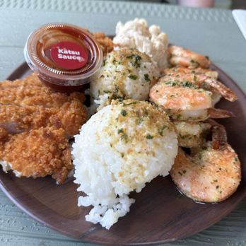 Ono Hawaiian Plates - Chicken Katsu and Garlic shrimp. - Hawaiian Near Me - Minneapolis, Minnesota