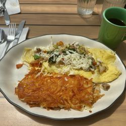 The Cutten Chalet - Hashbrowns & omelette
