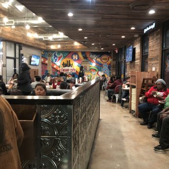 Swamp City - Interior. Limited seating. Love the mural! Nice North Side addition. Keep rollin' - Cajun/Creole Near Me - Houston, Texas Swamp City - Interior. Limited seating. Love the mural! Nice North Side addition. Keep rollin' - Cajun/Creole Near Me - Houston, Texas
