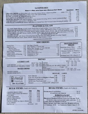 Menu photo 5 Frontier Albuquerque, NM