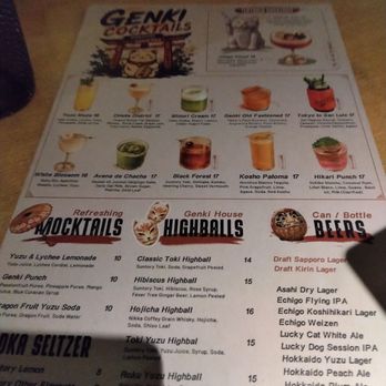Genki Izakaya - The menu - Sushi Bars Near Me - Fairfax, Virginia