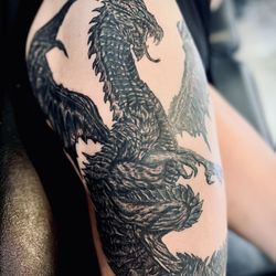 Surfing Samurai Tattoo